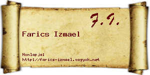 Farics Izmael névjegykártya